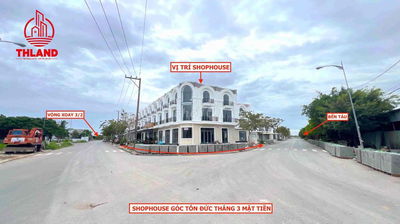 Shophouse Góc 3 Mặt Tiền Tôn Đức Thắng view Biển, 15x20m, 3 tầng, SHCR