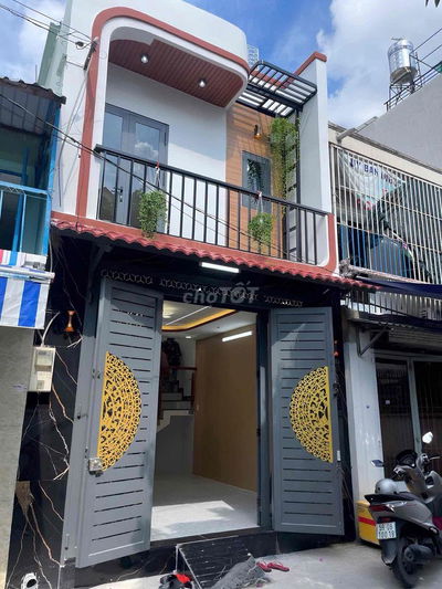 Đường 5m thông - Chợ Gò Xoài 4x10, 2 tầng đúc hc đủ