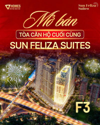 Suất mua sớm toà cuối cùng F3 Sun Feliza. Độc quyền căn 1BR+, chiết khấu lên đến 22%