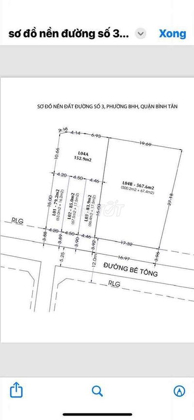 bán gấp lô đất 4.5x18.5. đường số 3. bhh. bình tân. chỉ 4.9ty