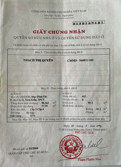 Bán gấp nhà cũ góc 2 mặt tiền gần Huỳnh Cương An cư Ninh Kiều