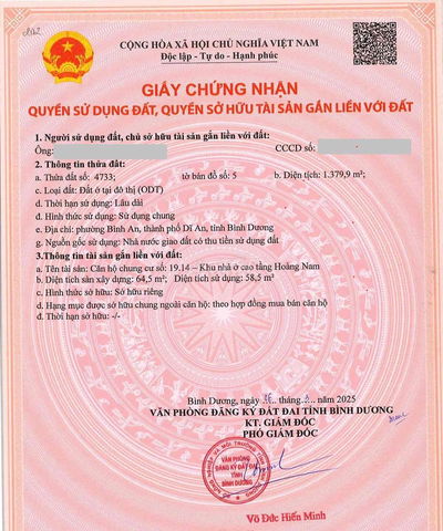 CHÍNH CHỦ-CĂN GÓC 2 MẶT VIEW; 2PN-2WC, 2,2ty; Dĩ An-Bình Dương