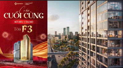 QUỸ CĂN NGOẠI GIAO MỞ BÁN SỚM TÒA F3 & QUỸ ĐỘC QUYỀN GIÁ TỐT CHIẾT KHẤU LÊN ĐẾN 22% ,MIỄN 3 NĂM PDV