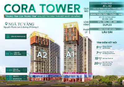 Sun Group chính thức mở bán dự án Cora Tower 3.4 tỷ/2 PN 64m2 - Hỗ trợ vay 70%