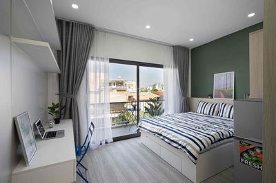 NEW 100% - STUDIO CỬA SỔ LỚN, BAN CÔNG - NỘI THẤT CAO CẤP