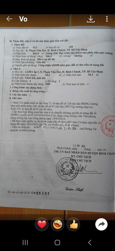 Nợ NH cần Bán nhàMT 1706 trần văn giầu xã phạm văn hai (tân vĩnh lộc)