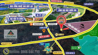 Cần Tiền Nên Bán Xuất Ngoại Giao, 100m2 Trung Tâm Hòa Lạc, Đường Rộng 12m, 3 Ô Tô Tránh !