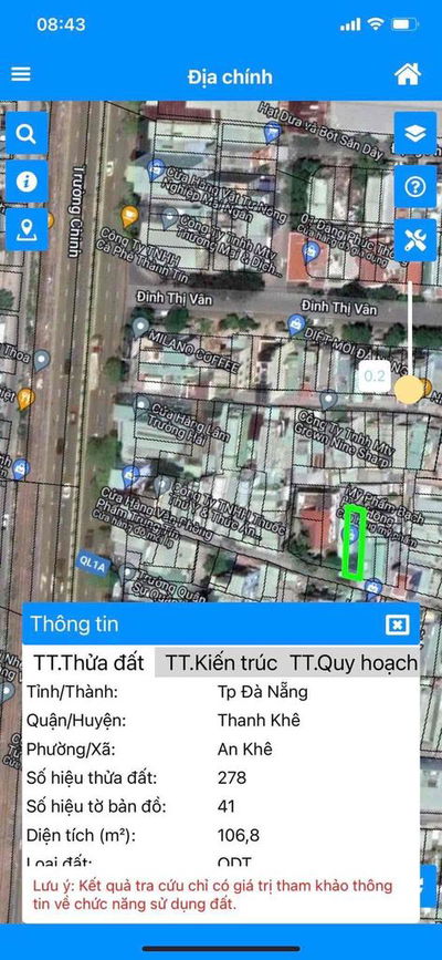 Cần đất kiệt 5m ôtô thông 297 trường chinh Thông đường Đinh thị Vân ,