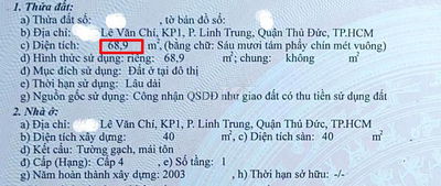 Hiếm chỉ 500tr mua nhà Lê Văn Chí, LT 68.9m2 tặngnội thất gi 2.59tỷ.
