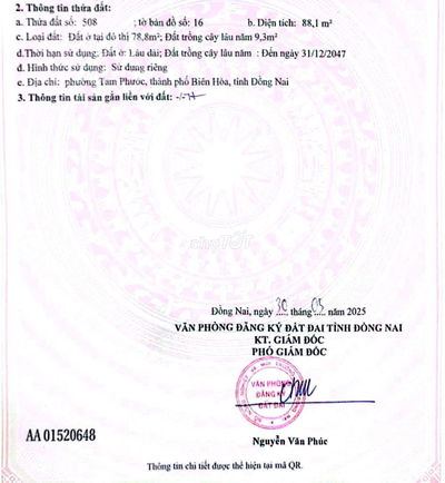 Đất Tam Phước Chính Chủ Cần Bán.Pháp lý rõ ràng