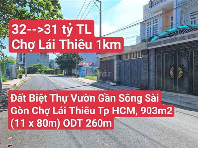 🆘 Đất Biệt Thự Vườn Giáp Sông Sài Gòn Gần Chợ Lái Thiêu Tp. Thuận An