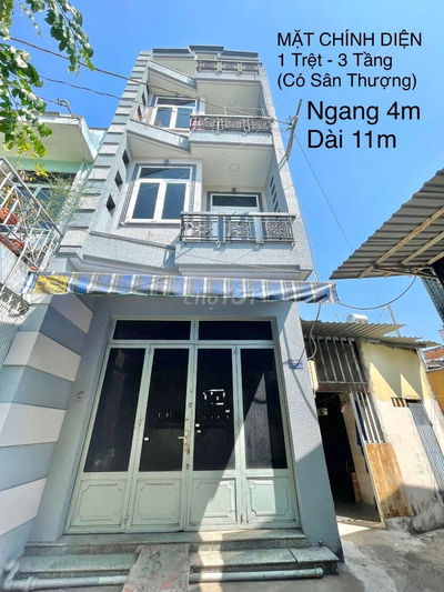 Nhà cho thuê nguyên căn, diện tích 4x11 3 tầng 5PN 3wc,