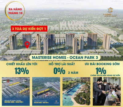 Trực tiếp CĐT từ 500tr sở hữu căn hộ Masteri Home Vinhomes Ocean Park 3 full NT vay 0% 0859 249 ***