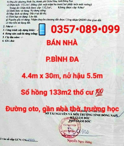 BÁN NHÀ ĐẤT BÌNH ĐA, SỔ HỒNG RIÊNG THỔ CƯ, ĐƯỜNG OTO GẦN TRƯỜNG HỌC