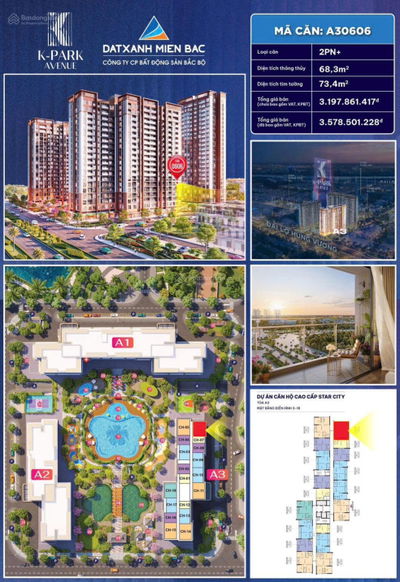 3,1 tỷ ~70m2 Căn hộ 2PN+1 giá chỉ bằng căn 2Pn. Chiết khấu khủng 18% K Park Vinhomes Thanh Hoá