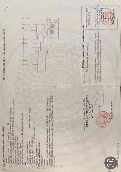 Cần bán nhanh lô đất có thổ cư, đường 9m, vỉa hè 1,5m
