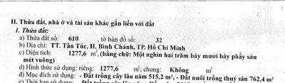 Vị trí trung tâm thị trấn Tân Túc, Bình Chánh
