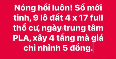 Sổ Hồng Mới Ngay Trung Tâm PLA Xây 4 tầng - 4 x 16- Đỗ Xuân Hợp.