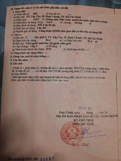 Bán nhà c4 Tân Túc Bình chánh
