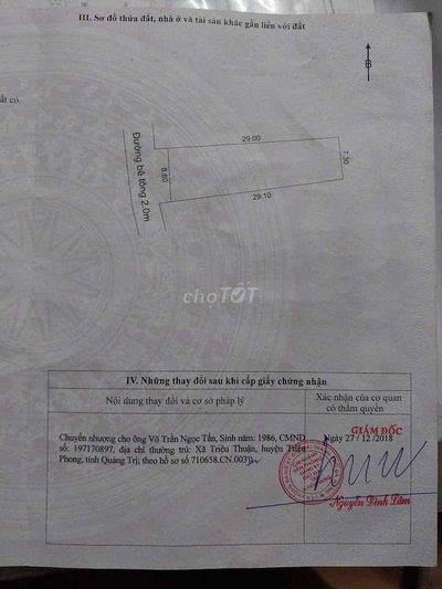Đất ở diện tích lớn, phù hợp để dành