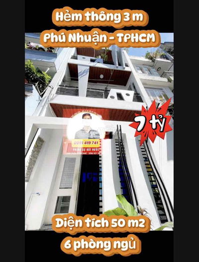 💥 BÁN NHÀ PHÚ NHUẬN, TPHCM – DIỆN TÍCH 50 m2 – 4 TẦNG – 6 PHÒNG NGỦ