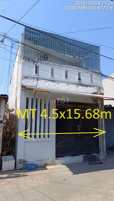 Bán Nhà 2 tầng hẻm Lê Hồng Phong, trung tâm Phú Lợi, Thủ Dầu Một, BD