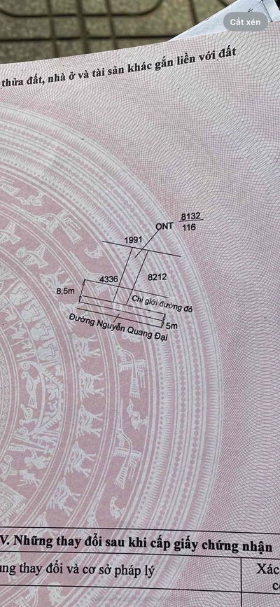 Mặt tiền Nguyễn Quang Đại