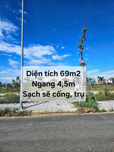 Cần bán gấp lô đường Cao Bá Điền đối lưng Tản Đà- kqh Hương Sơ 68,6m2