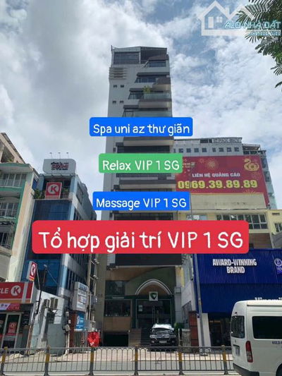 Cho thuê tòa nhà làm Trung Tâm Giải Trí VIP 1 Nguyễn Thị Minh Khai,12 tầng 10x30m giá 800