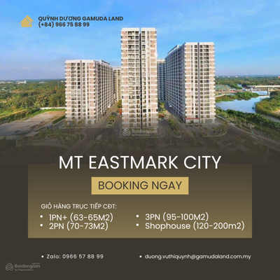 CHÍNH THỨC NHẬN BOOKING | MT EASTMARK MẶT TIỀN VÀNH ĐAI 3 - MUA TRỰC TIẾP GIÁ GỐC CĐT