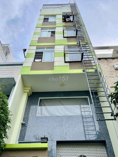 Hẻm 4m, 6 tầng, 100m2, 17 phòng full NT,WC