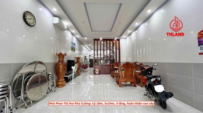 Nhà đẹp Đảo Phú Gia Phú Cường, lộ 18m, 5x24m, 3 tầng, 3 ngủ, 4 wc, SHR