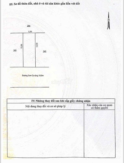 Bán lô đất Hòn Rớ 1 mặt tiền đường Sơn Ca.