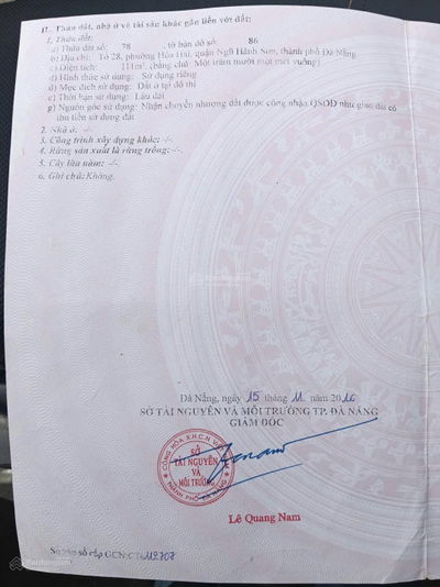 Còn sót lô kiệt hoà hải ngay biển, DT 111m2, ngang 5m nở hậu ngang 7m, ngay sát biển non nước đi bộ