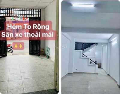 NHÀ RỘNG,DÀI 16m, HẺM TO THOÁNG,SÂN ĐỂ XE, 1 TRỆT 1 LẦU Ở VÀ LÀM VIỆC
