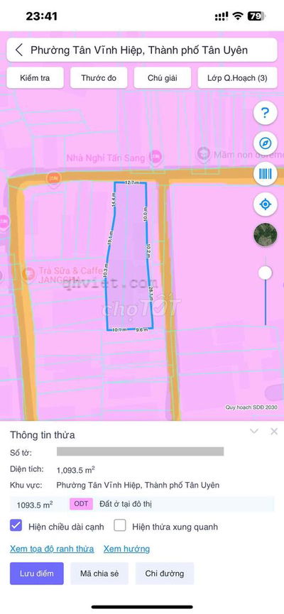Lô đất 600m2 Thổ cư, gần 500m2 đất trồng cây LN, Tp Tân Uyên, TPHCM.