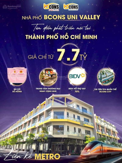 Nhà phố 1trệt + 2 lầu + 1 Tum ngay Làng đại học Thủ Đức. Sổ hồng sang tên ngay
