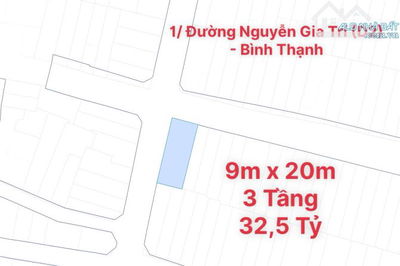 MẶT TIỀN HẺM KINH DOANH NGUYỄN GIA TRÍ (D2) - 180m2 (9x20) - 3 TẦNG.