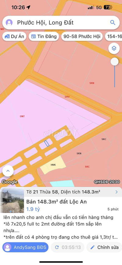 Đất ven biển Lộc An (tp HCM)