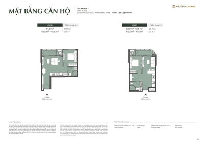 Căn 1PN 45m2 tầng cao view thoáng (ko mái) giá chỉ 3.8x Tỷ , Đơn giá 9xtr/m2 , Vôn tự có 20%