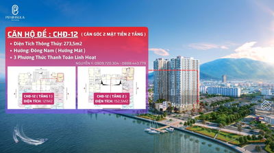 Bán Căn Hộ Đế Toà Peninsula Căn Góc 2 Tầng 2 Mặt Tiền, 273.5m2, Sơn Trà, Đà Nẵng
