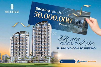 Hot - Ra mắt căn hộ 1PN, 2PN, 3PN dự án Huế Heritage, gọi ngay kẻo lỡ