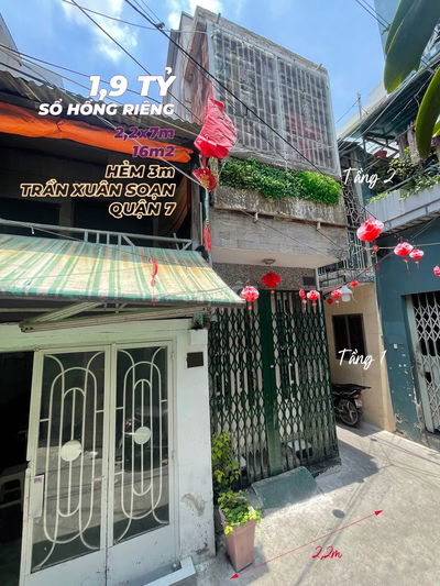 CHỈ 1,9 TỶ, NHÀ 2 TẦNG CÓ SỔ HỒNG RIÊNG, LIỀN KỀ TRUNG TÂM QUẬN 1