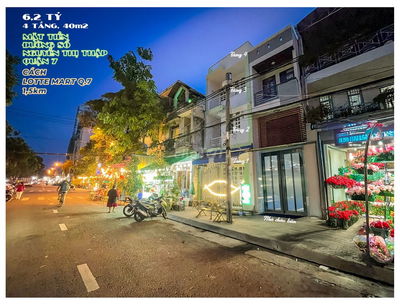 MẶT TIỀN KINH DOANH 4 TẦNG 40m2 ĐƯỜNG SỐ NGUYỄN THỊ THẬP Q7 CHỈ 6,2 TỶ