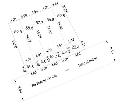 Bán 4 lô đất mới tách thửa giá 3,8 tỷ
