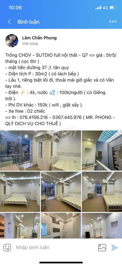 Trống căn SUTDIO, đường số 37