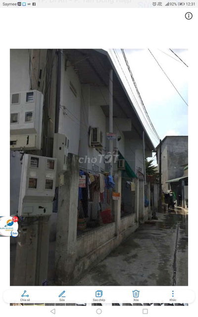 BÁN DÃY TRỌ 108,2M2 5 PHÒNG ĐUONG ĐT743 HẺM  XE HƠI 5M P TÂN ĐÔNG HIỆP