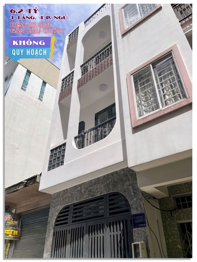 HẺM XE HƠI GẦN CẦU CHỮ Y KHÔNG QUY HOẠCH, 4 TẦNG 4 P. NGỦ, GIÁ 6,2 TỶ