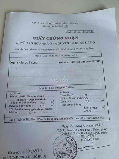 nhà mặt tiền phùng văn cung