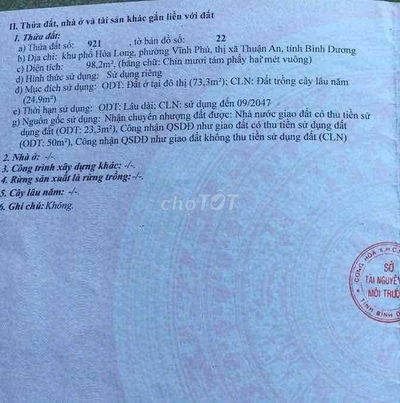Bán lô đất MT Vĩnh phú 38a. DT 100m2  Lh:***